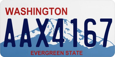 WA license plate AAX4167