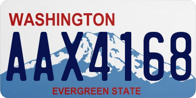 WA license plate AAX4168