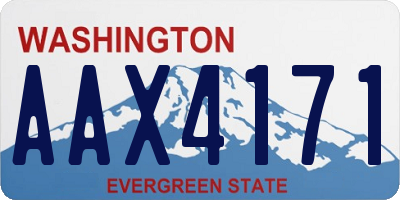 WA license plate AAX4171