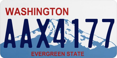 WA license plate AAX4177
