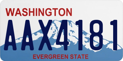 WA license plate AAX4181