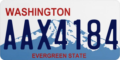 WA license plate AAX4184