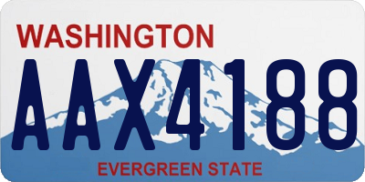 WA license plate AAX4188
