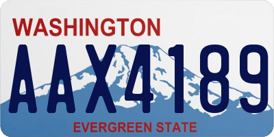 WA license plate AAX4189