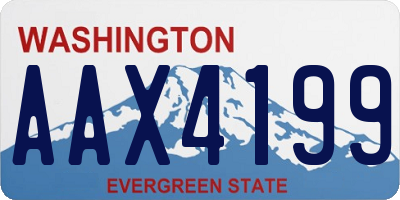 WA license plate AAX4199