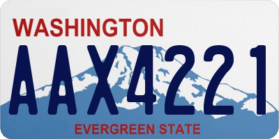 WA license plate AAX4221