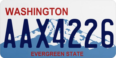 WA license plate AAX4226