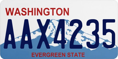 WA license plate AAX4235