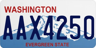 WA license plate AAX4250