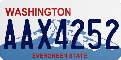 WA license plate AAX4252