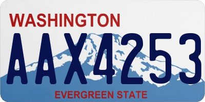 WA license plate AAX4253