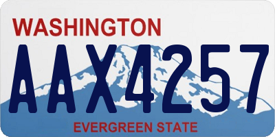 WA license plate AAX4257