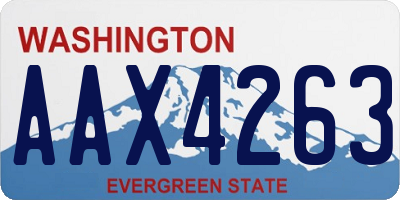 WA license plate AAX4263