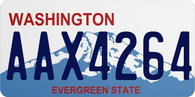 WA license plate AAX4264
