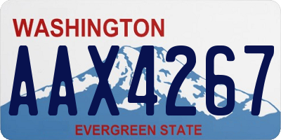 WA license plate AAX4267