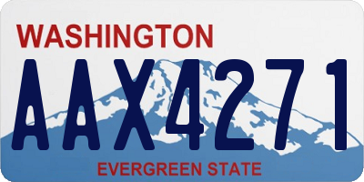 WA license plate AAX4271