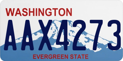 WA license plate AAX4273