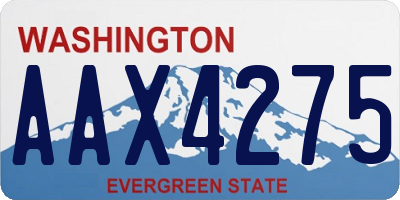 WA license plate AAX4275