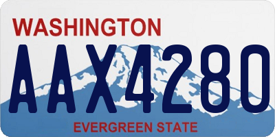 WA license plate AAX4280