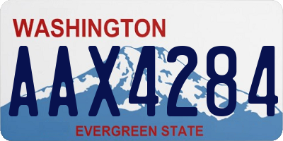 WA license plate AAX4284