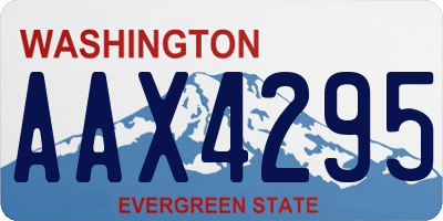 WA license plate AAX4295