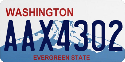 WA license plate AAX4302