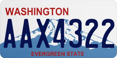 WA license plate AAX4322