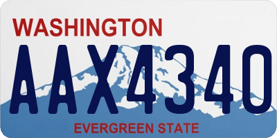 WA license plate AAX4340