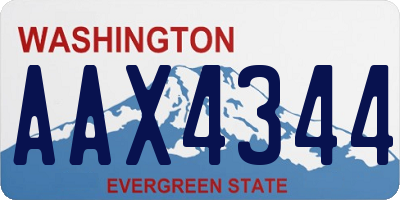 WA license plate AAX4344