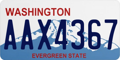 WA license plate AAX4367