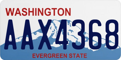 WA license plate AAX4368