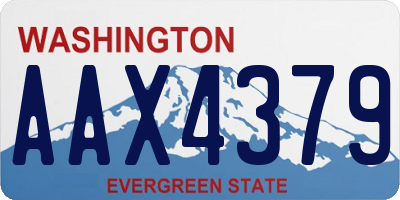 WA license plate AAX4379