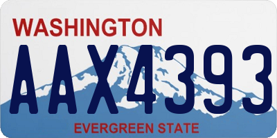 WA license plate AAX4393