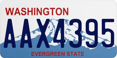 WA license plate AAX4395