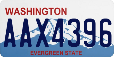 WA license plate AAX4396