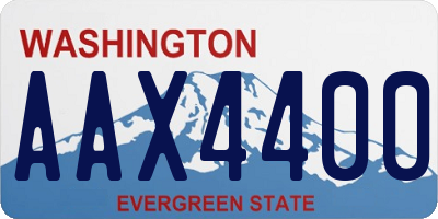 WA license plate AAX4400
