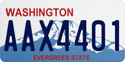 WA license plate AAX4401