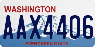 WA license plate AAX4406