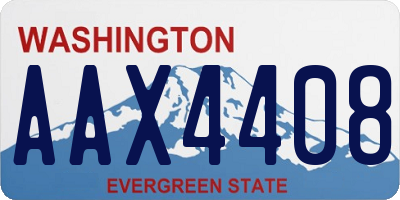 WA license plate AAX4408