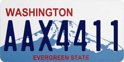 WA license plate AAX4411