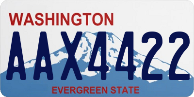 WA license plate AAX4422