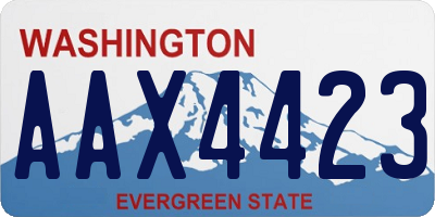 WA license plate AAX4423