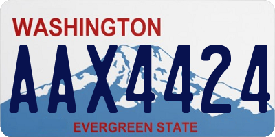 WA license plate AAX4424