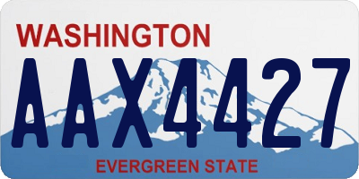 WA license plate AAX4427