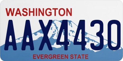 WA license plate AAX4430