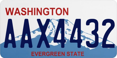 WA license plate AAX4432
