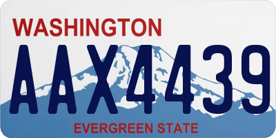 WA license plate AAX4439