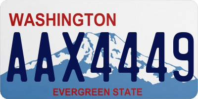 WA license plate AAX4449