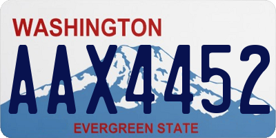 WA license plate AAX4452