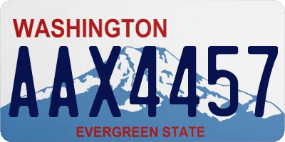 WA license plate AAX4457